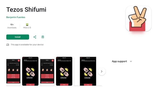 Shifumi Rock Paper Scissors Game Tezos